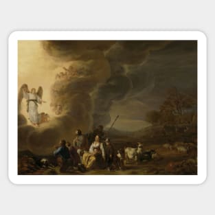 The Annunciation to the Shepherd by Cornelis Saftleven Sticker